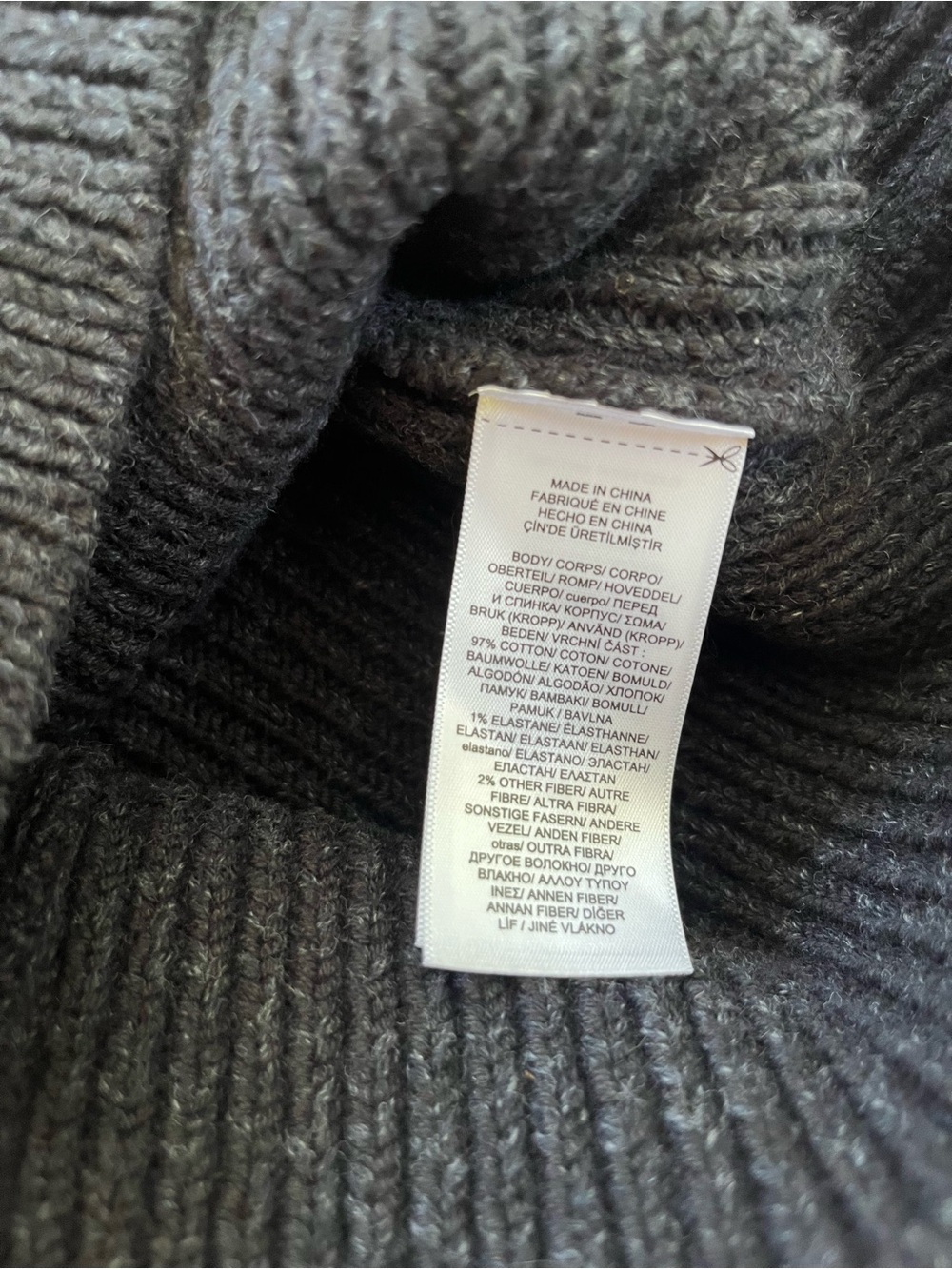 Polo by Ralph Lauren Small Black/Grey Ribbed V-Neck Knit Tank Top Minimalist - Picture 6 of 6